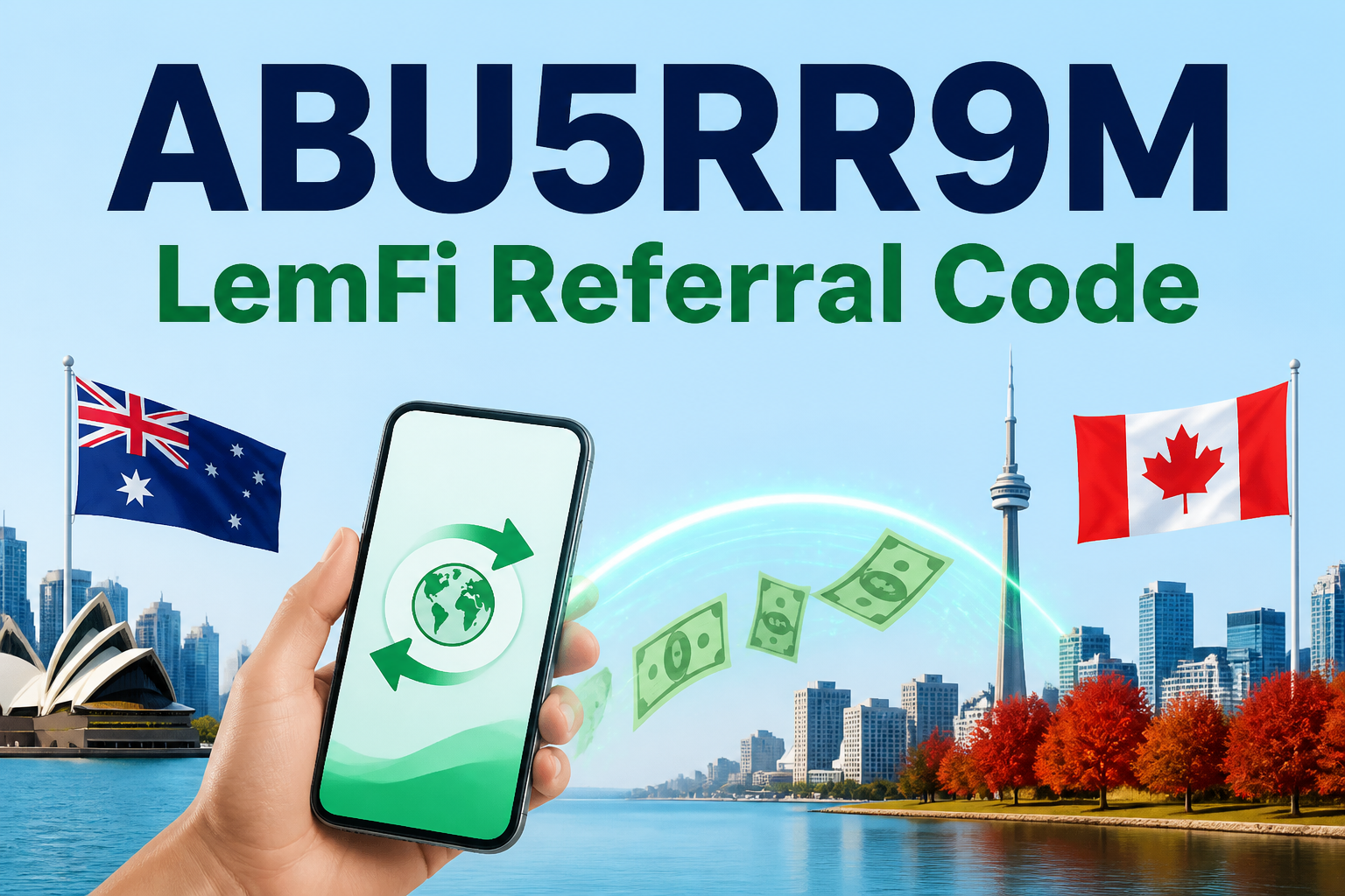 Send Money From Australia to Canada: Use LemFi Referral Code ABU5RR9M